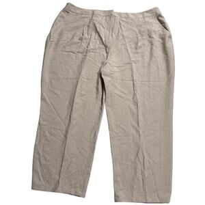 NWT Leith Pants Women's Plus Size 3X Tan Khaki Viscose Nylon TL384554WN Office